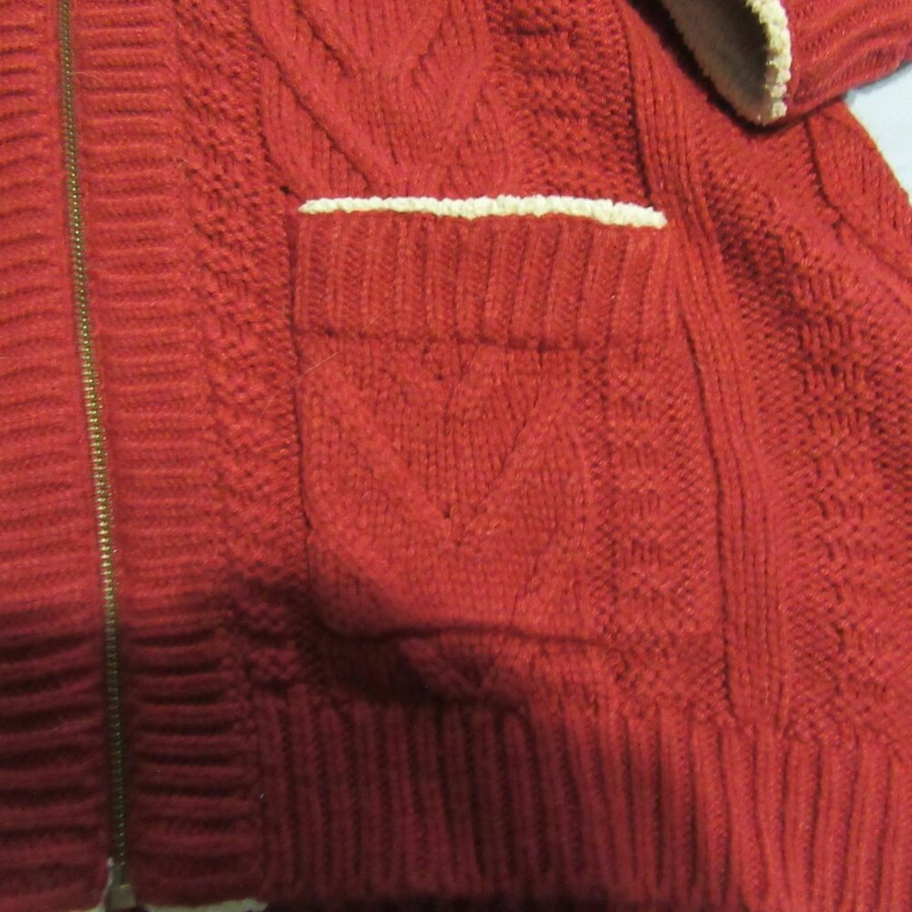 Womens Cabelas Cable Knit Toggle Button Hooded Sw… - image 2